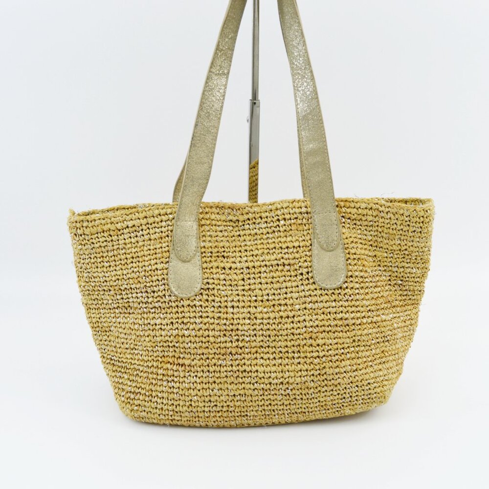 Flora Bella Raffia Woven Tote Bag #217-2 - Picture 5 of 6
